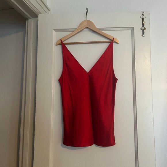 J.Crew Red Silk Satin Camisole (size XS) - never worn - Picture 1 of 6